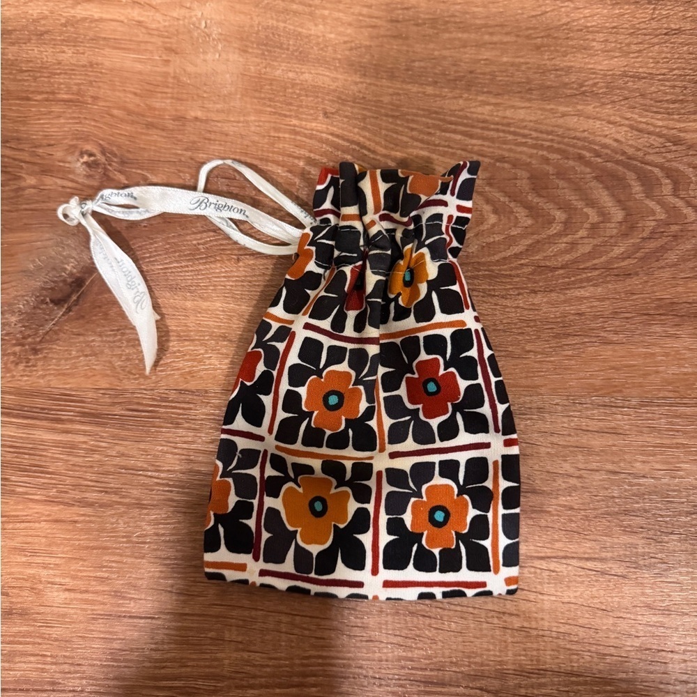 Brighton black orange and red floral pouch​​​​